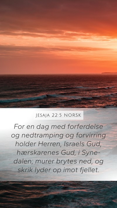 Jesaja 22:5 NORSK Bible Verse Image