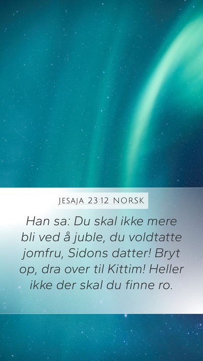 Jesaja 23:12 NORSK Bible Verse Image