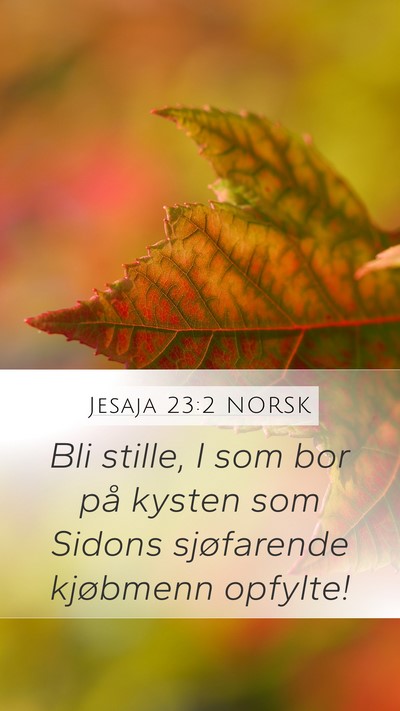 Jesaja 23:2 NORSK Bible Verse Image