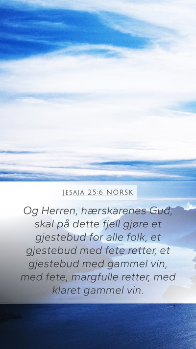 Jesaja 25:6 NORSK Bible Verse Image