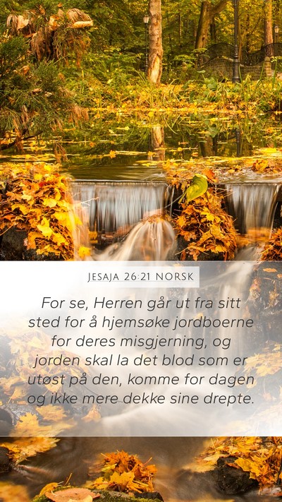 Jesaja 26:21 NORSK Bible Verse Image