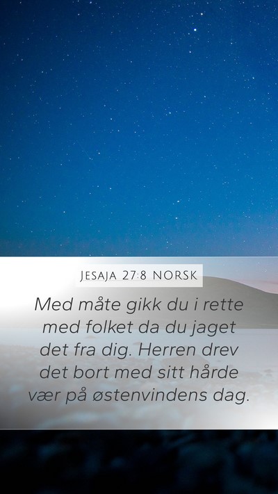 Jesaja 27:8 NORSK Bible Verse Image