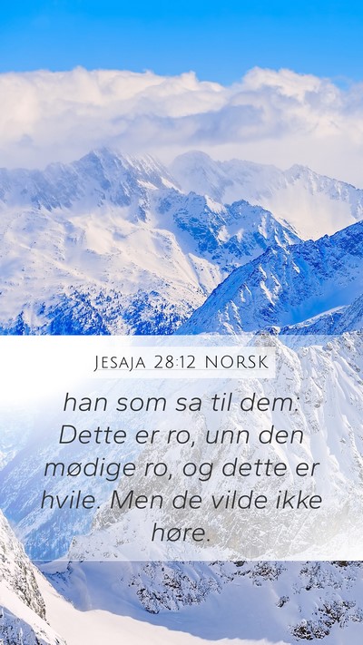 Jesaja 28:12 NORSK Bible Verse Image