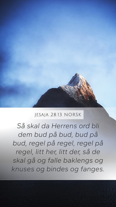 Jesaja 28:13 NORSK Bible Verse Image