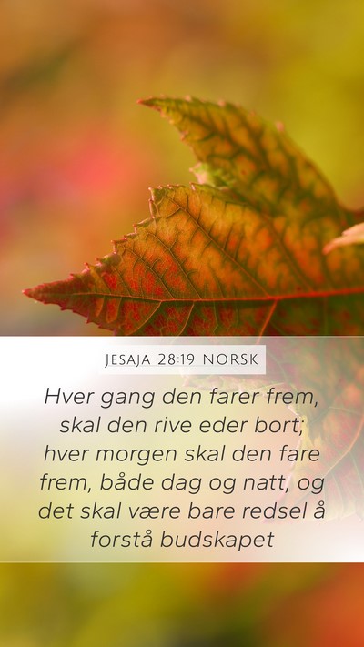 Jesaja 28:19 NORSK Bible Verse Image