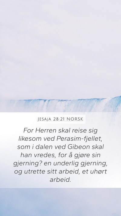 Jesaja 28:21 NORSK Bible Verse Image