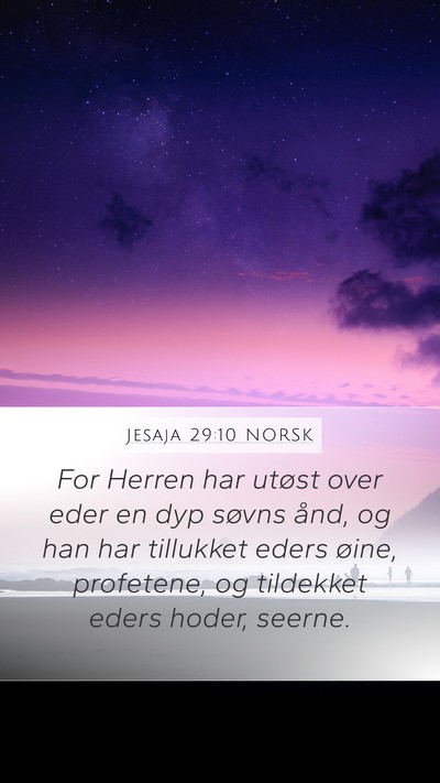 Jesaja 29:10 NORSK Bible Verse Image