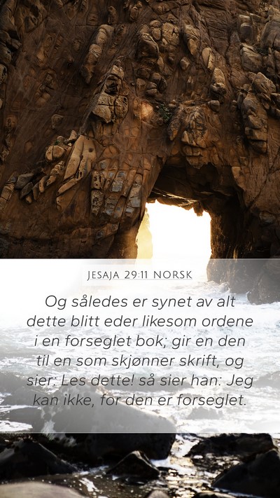 Jesaja 29:11 NORSK Bible Verse Image