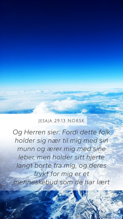 Jesaja 29:13 NORSK Bible Verse Image