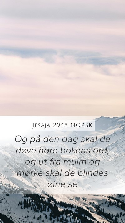 Jesaja 29:18 NORSK Bible Verse Image