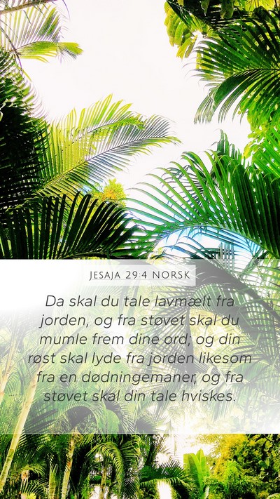 Jesaja 29:4 NORSK Bible Verse Image