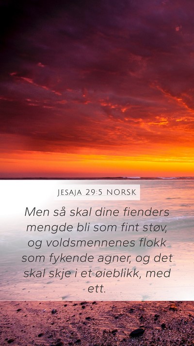 Jesaja 29:5 NORSK Bible Verse Image