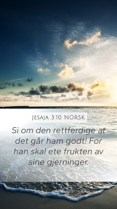 Jesaja 3:10 NORSK Bible Verse Image
