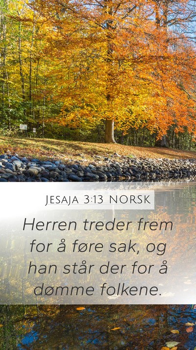 Jesaja 3:13 NORSK Bible Verse Image