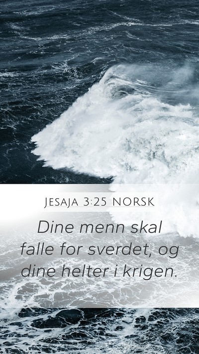 Jesaja 3:25 NORSK Bible Verse Image