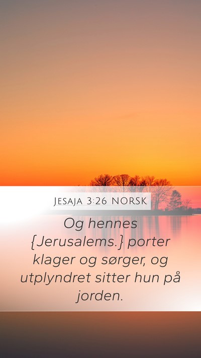 Jesaja 3:26 NORSK Bible Verse Image