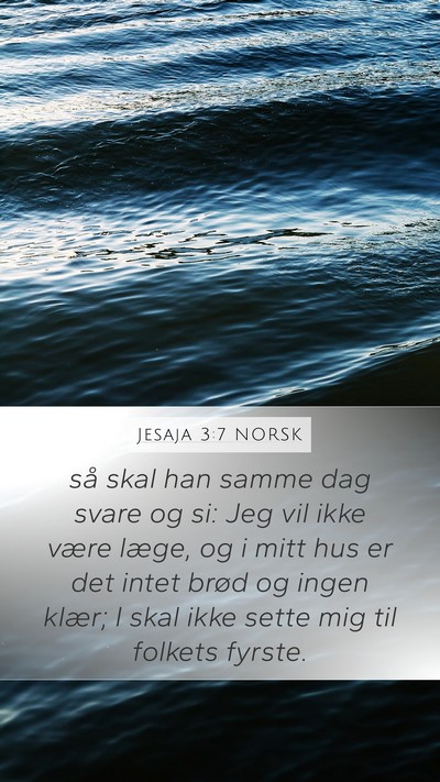 Jesaja 3:7 NORSK Bible Verse Image