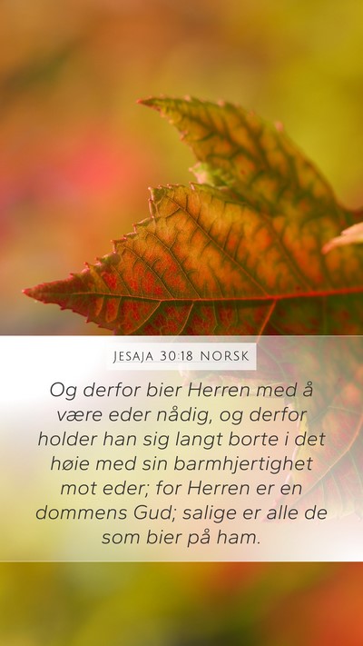 Jesaja 30:18 NORSK Bible Verse Image