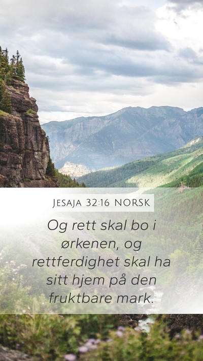 Jesaja 32:16 NORSK Bible Verse Image