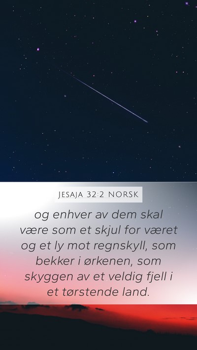 Jesaja 32:2 NORSK Bible Verse Image