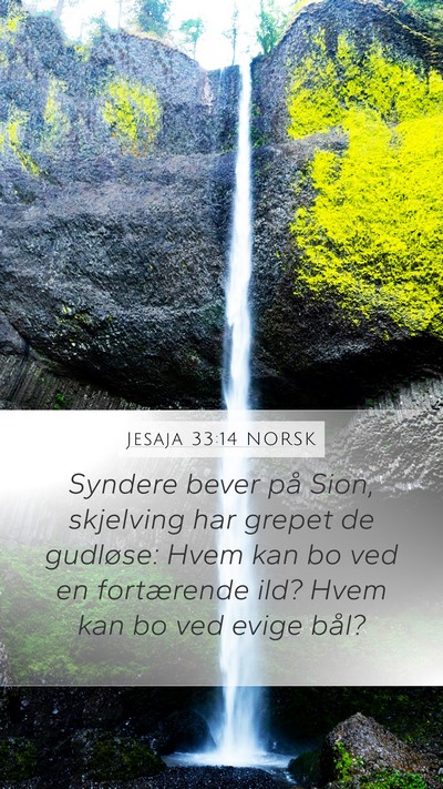 Jesaja 33:14 NORSK Bible Verse Image