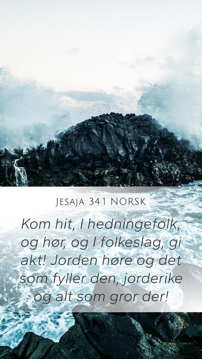 Jesaja 34:1 NORSK Bible Verse Image