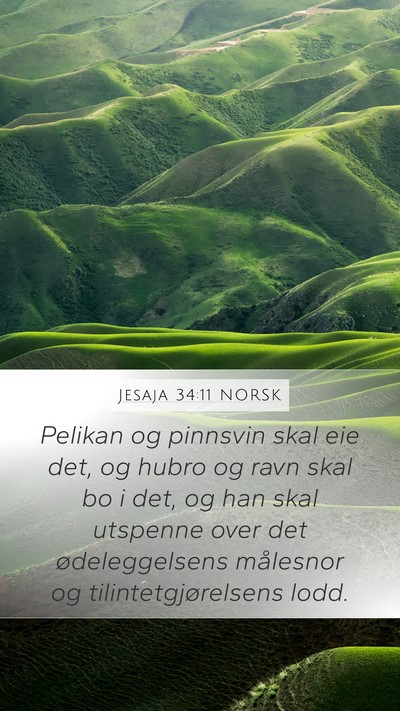 Jesaja 34:11 NORSK Bible Verse Image