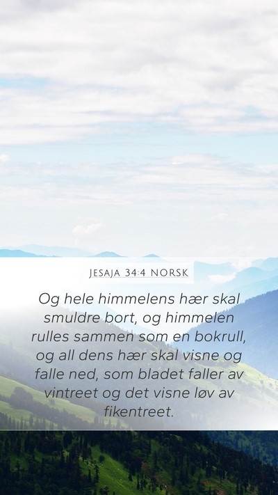 Jesaja 34:4 NORSK Bible Verse Image