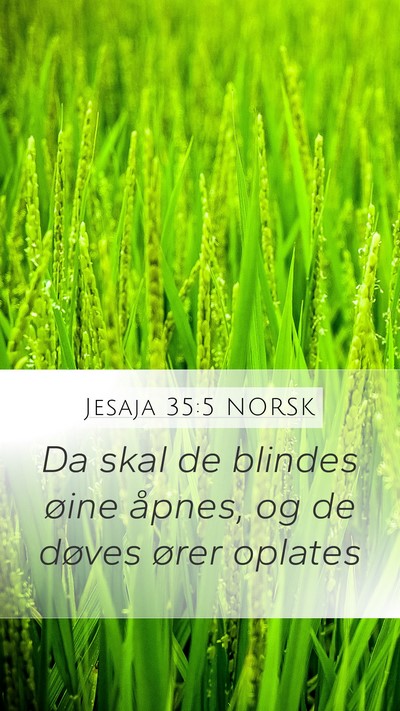 Jesaja 35:5 NORSK Bible Verse Image