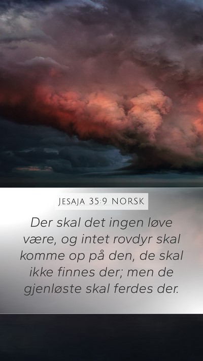 Jesaja 35:9 NORSK Bible Verse Image