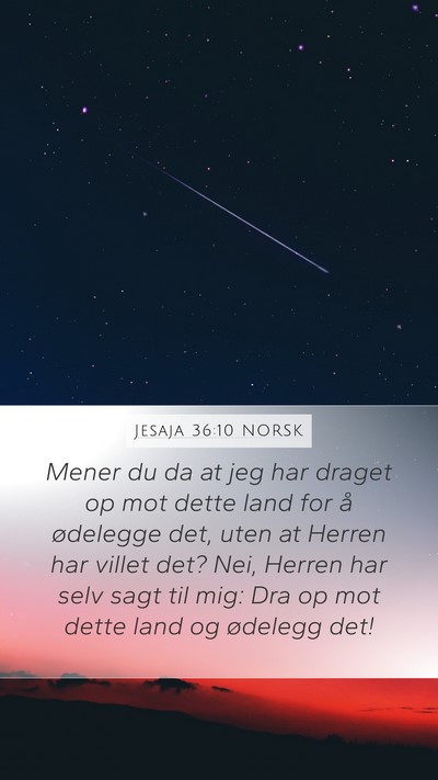 Jesaja 36:10 NORSK Bible Verse Image