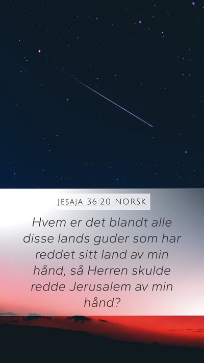Jesaja 36:20 NORSK Bible Verse Image
