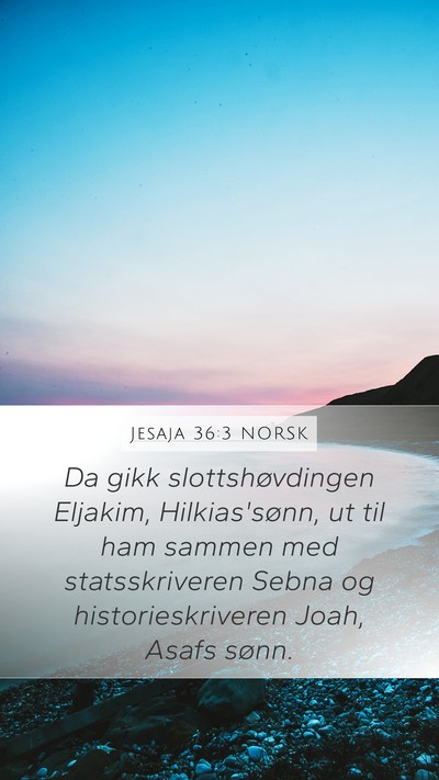 Jesaja 36:3 NORSK Bible Verse Image