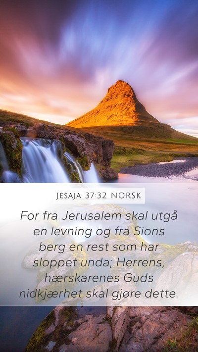 Jesaja 37:32 NORSK Bible Verse Image