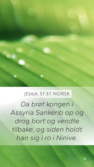Jesaja 37:37 NORSK Bible Verse Image