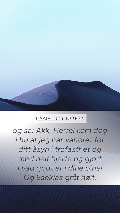 Jesaja 38:3 NORSK Bible Verse Image
