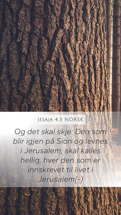 Jesaja 4:3 NORSK Bible Verse Image