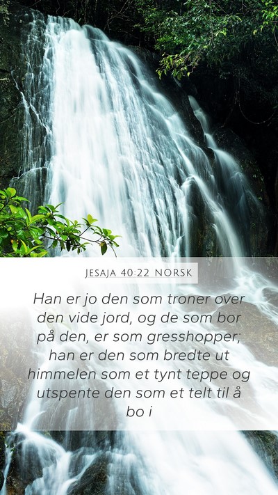Jesaja 40:22 NORSK Bible Verse Image