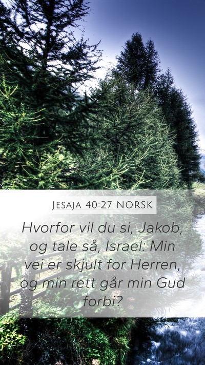 Jesaja 40:27 NORSK Bible Verse Image