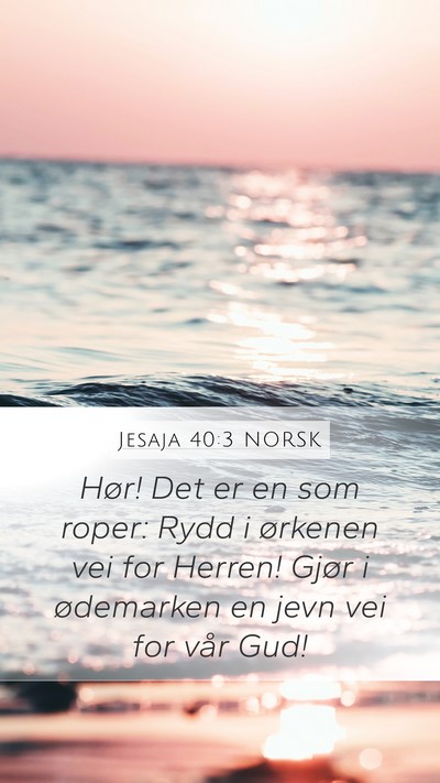 Jesaja 40:3 NORSK Bible Verse Image