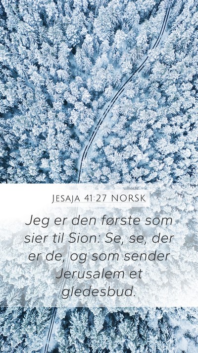 Jesaja 41:27 NORSK Bible Verse Image