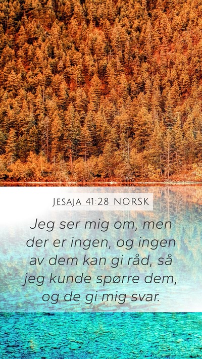 Jesaja 41:28 NORSK Bible Verse Image
