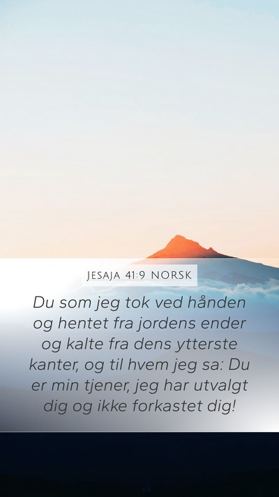 Jesaja 41:9 NORSK Bible Verse Image
