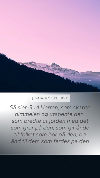 Jesaja 42:5 NORSK Bible Verse Image