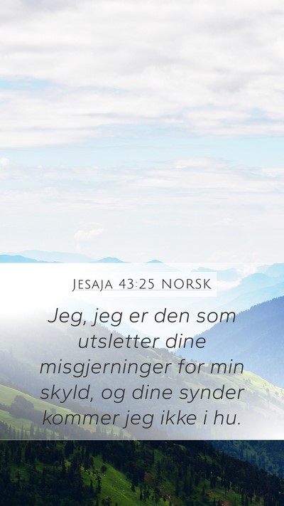 Jesaja 43:25 NORSK Bible Verse Image