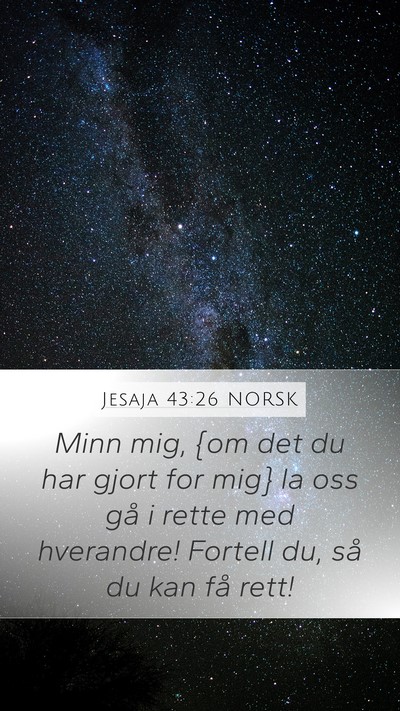Jesaja 43:26 NORSK Bible Verse Image