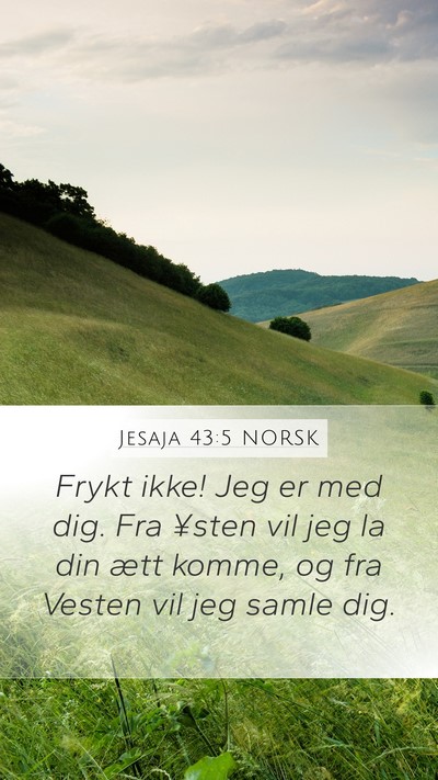 Jesaja 43:5 NORSK Bible Verse Image