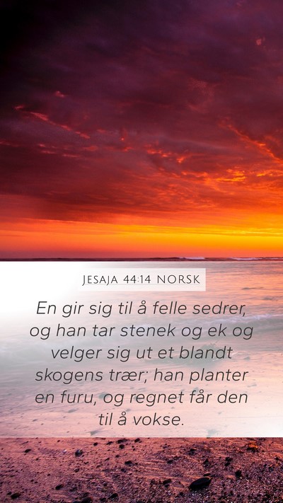 Jesaja 44:14 NORSK Bible Verse Image