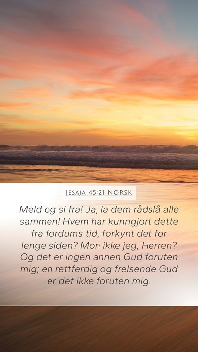 Jesaja 45:21 NORSK Bible Verse Image