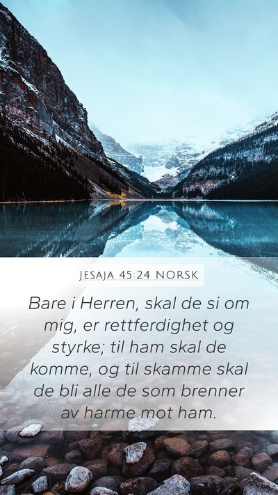Jesaja 45:24 NORSK Bible Verse Image